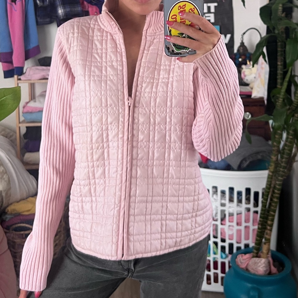 For Cynthia Women's Pink Quilted Jacket